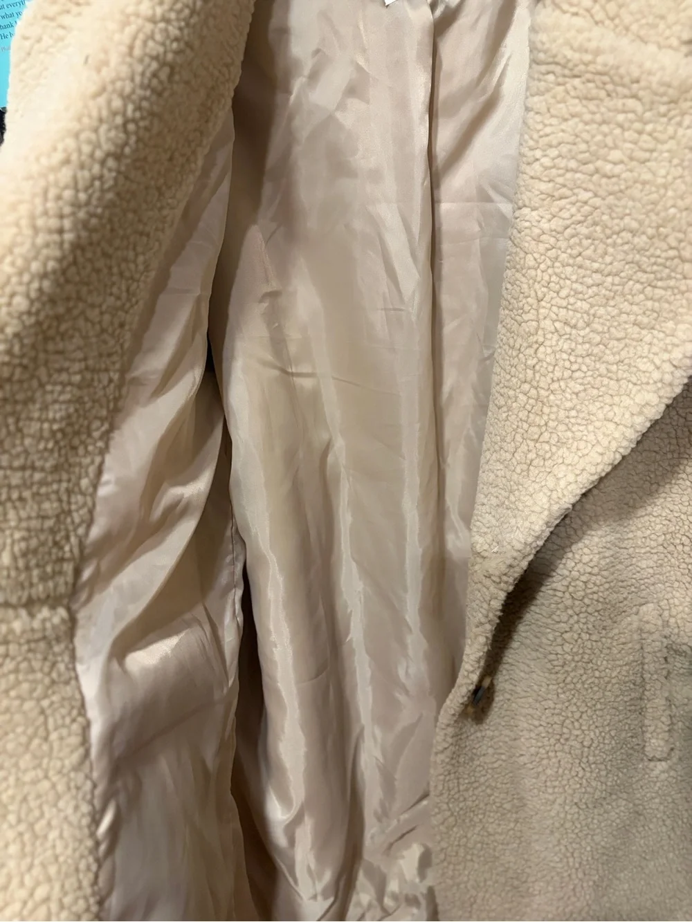 Urban Heritage Teddy Fleece Coat - Beige Womens Jacket